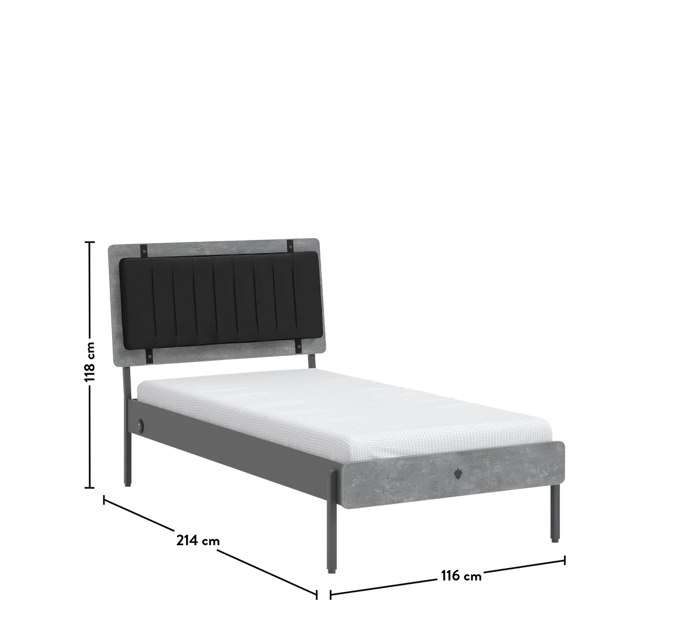 Space Gray Bed