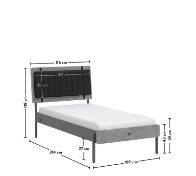 Space Gray Bed