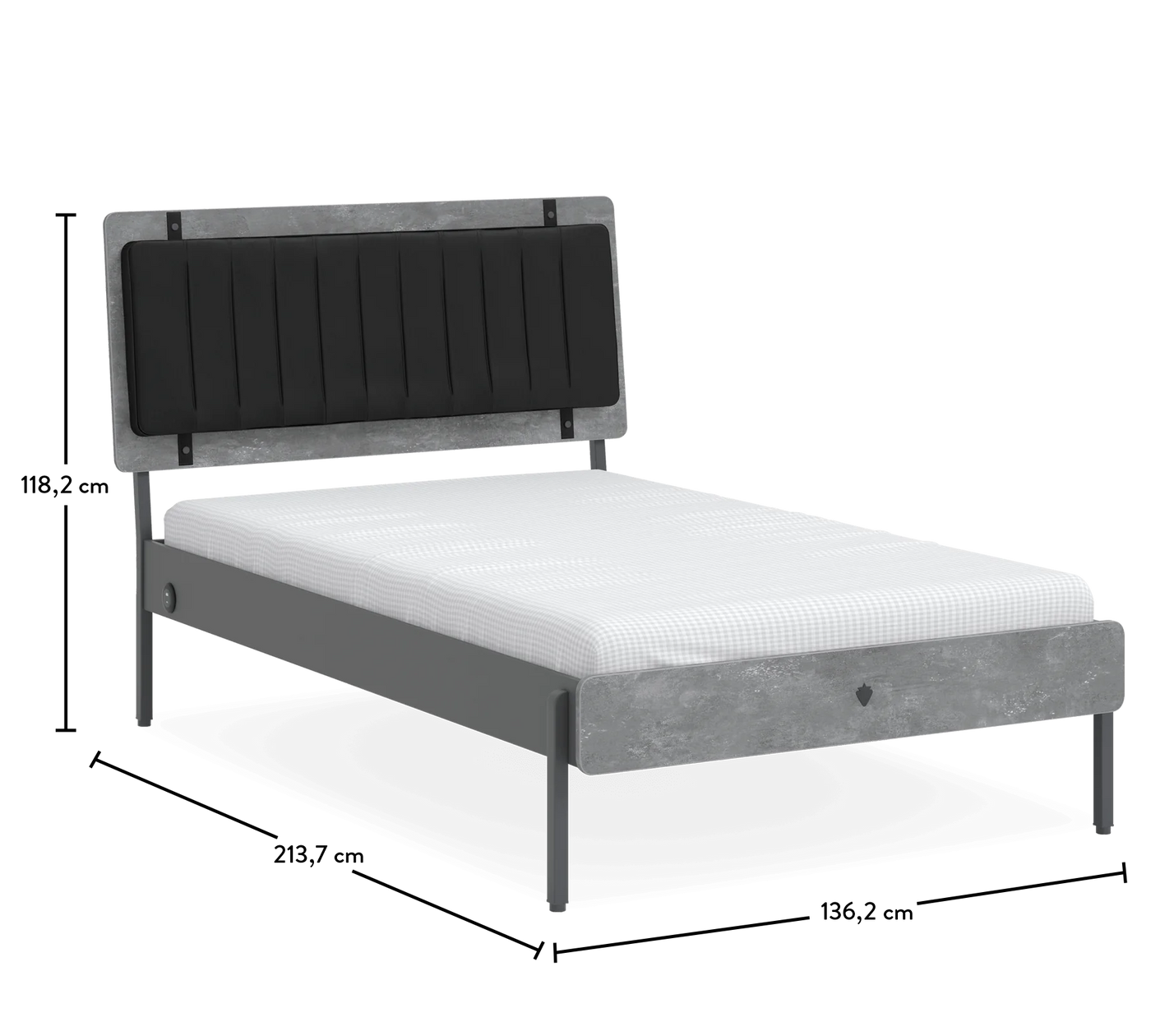 Space Gray Bed