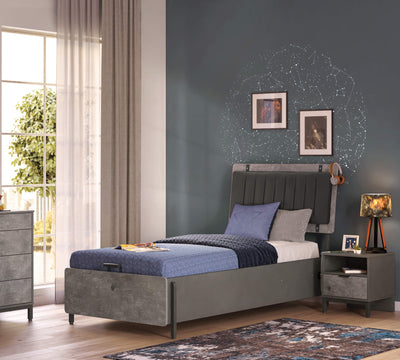 Space Gray Bed With Base