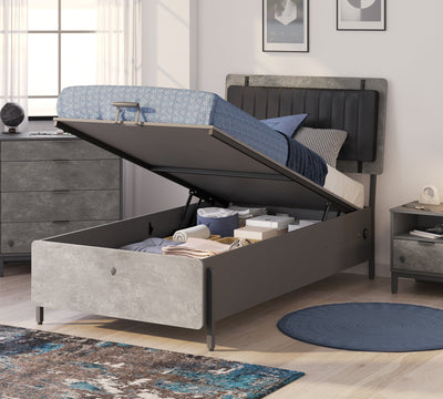 Space Gray Bed With Base
