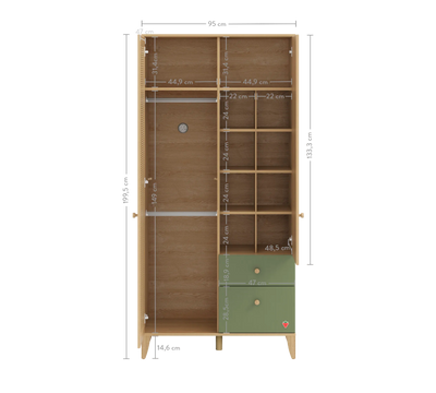 Loof 2 Doors Wardrobe