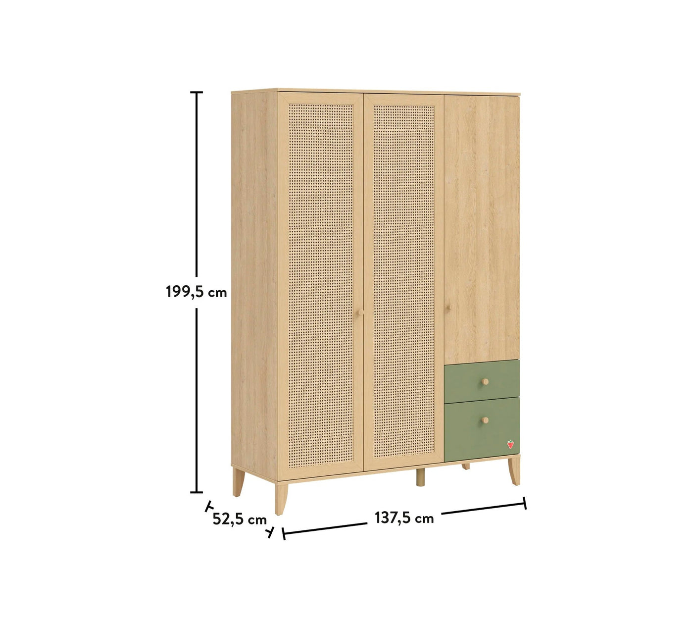 Loof 3 Doors Wardrobe