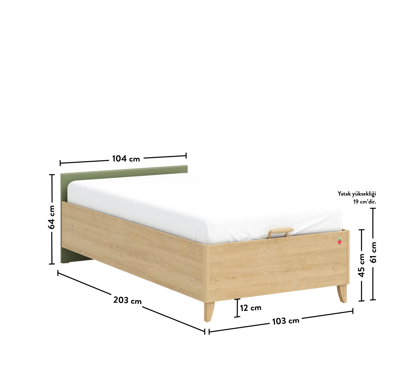 Loof Headless Bed With Base (100x200 cm)