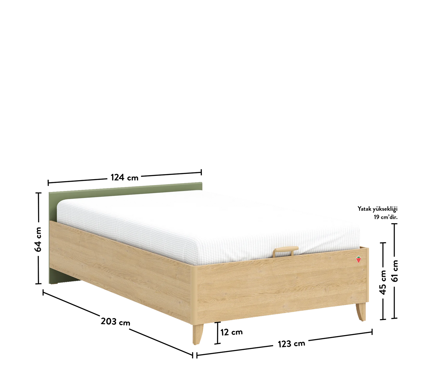 Loof Headless Bed With Base (120x200 cm)