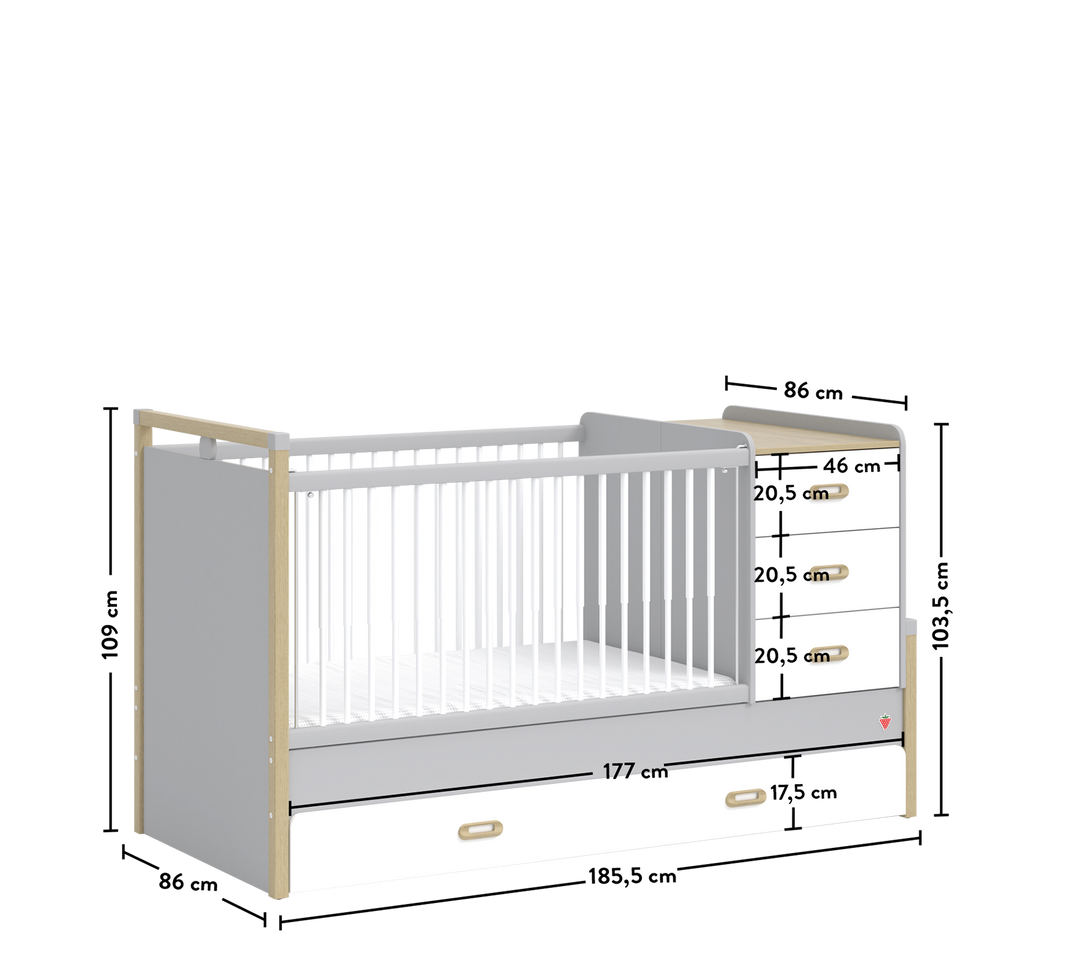 【取り置き中】babythree Portable Bedside Sleeper for Baby with 7 Adjustable Heights