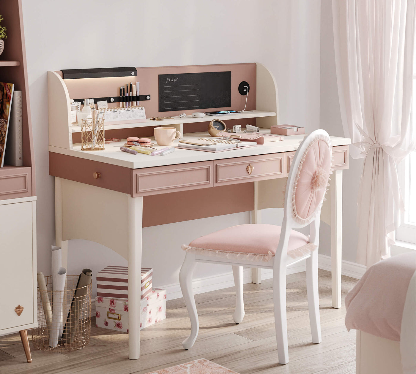 Elegance Study Desk With Unit