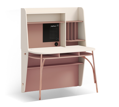 Elegance Metal Legged Study Desk (With Tall Study Unit)