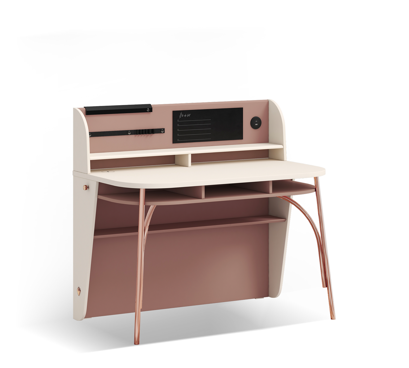 Elegance Metal Legged Study Desk (With Study Unit)