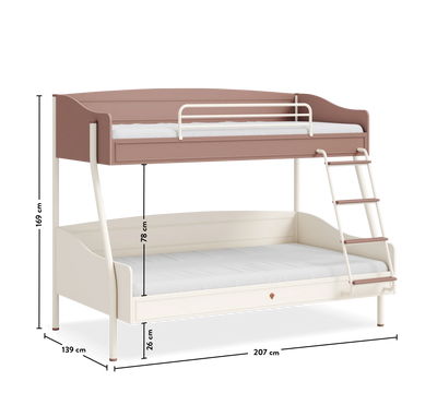 Elegance سرير طوابق حجم كبير (90x200-120x200)