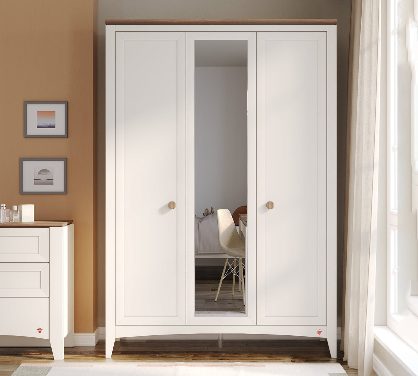 Lapel 3 Doors Wardrobe