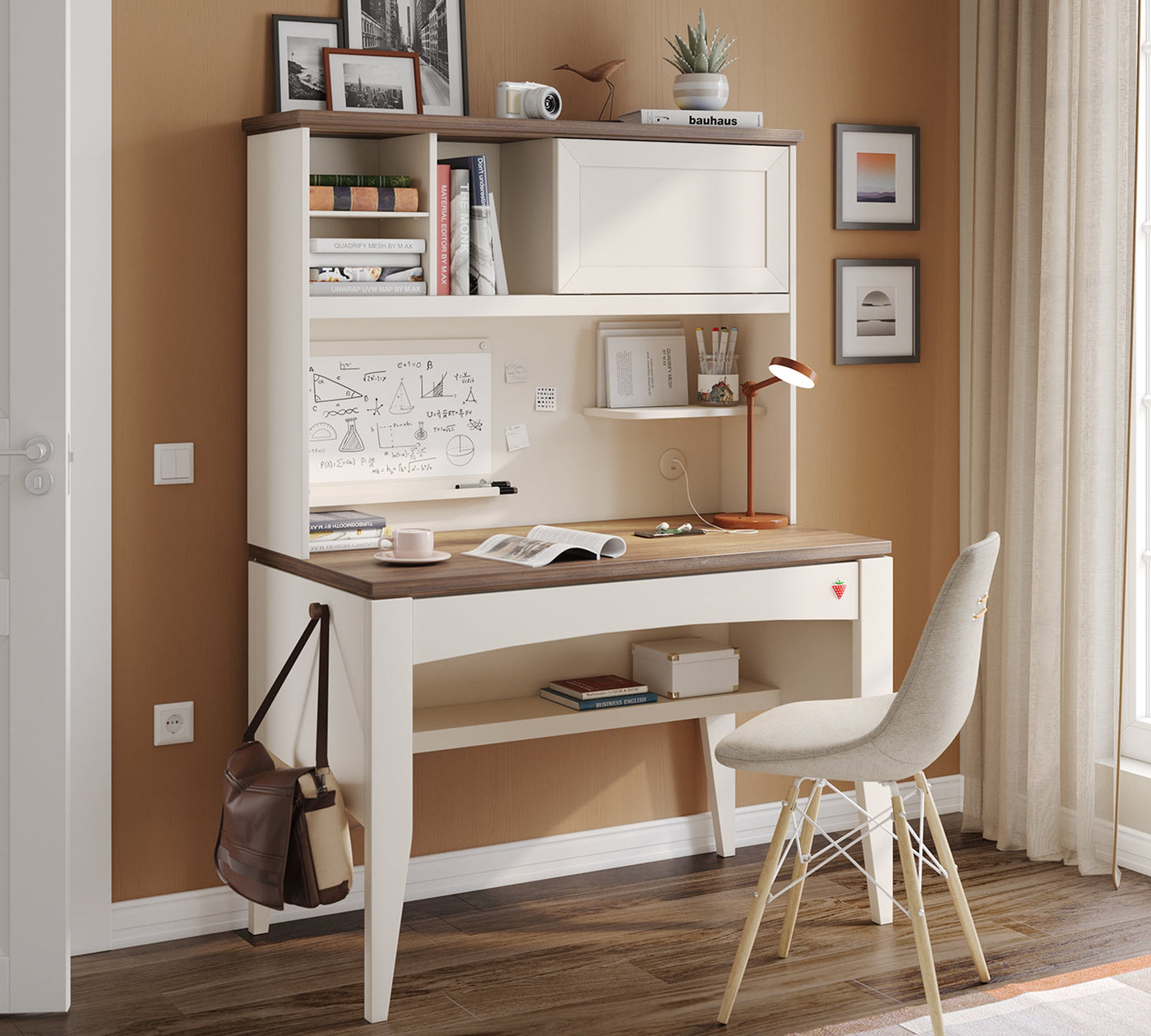 Lapel Study Desk With Unit