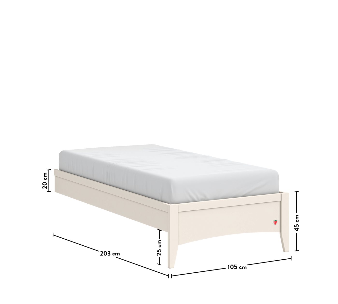 Lapel Headless Bed (100x200 cm)