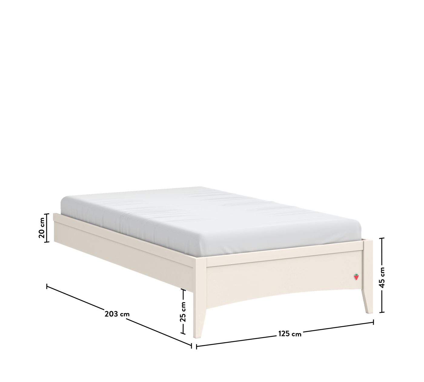 Lapel Headless Bed (120x200 cm)