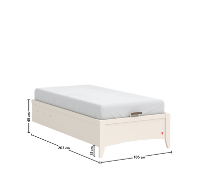Lapel Headless Bed With Base (100x200 cm)