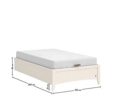 Lapel Headless Bed With Base (120x200 cm)