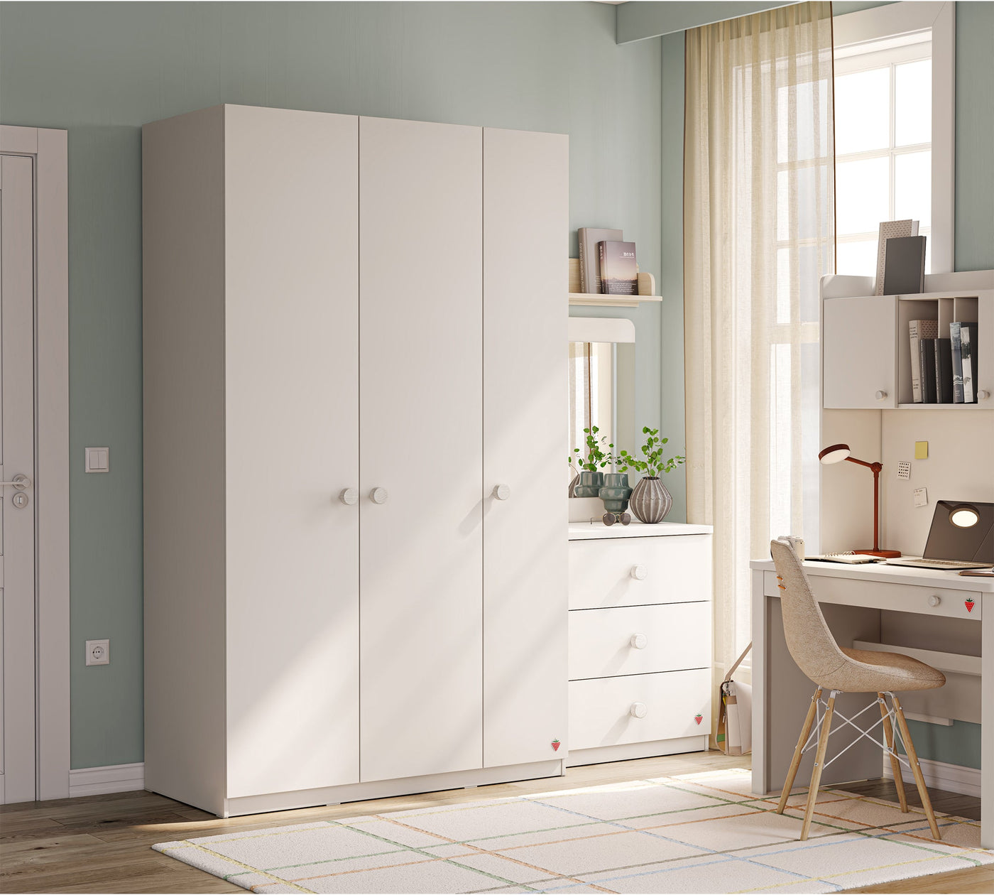 Varia 3 Doors Line Wardrobe