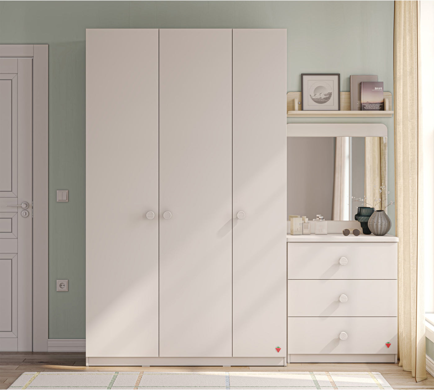 Varia 3 Doors Line Wardrobe