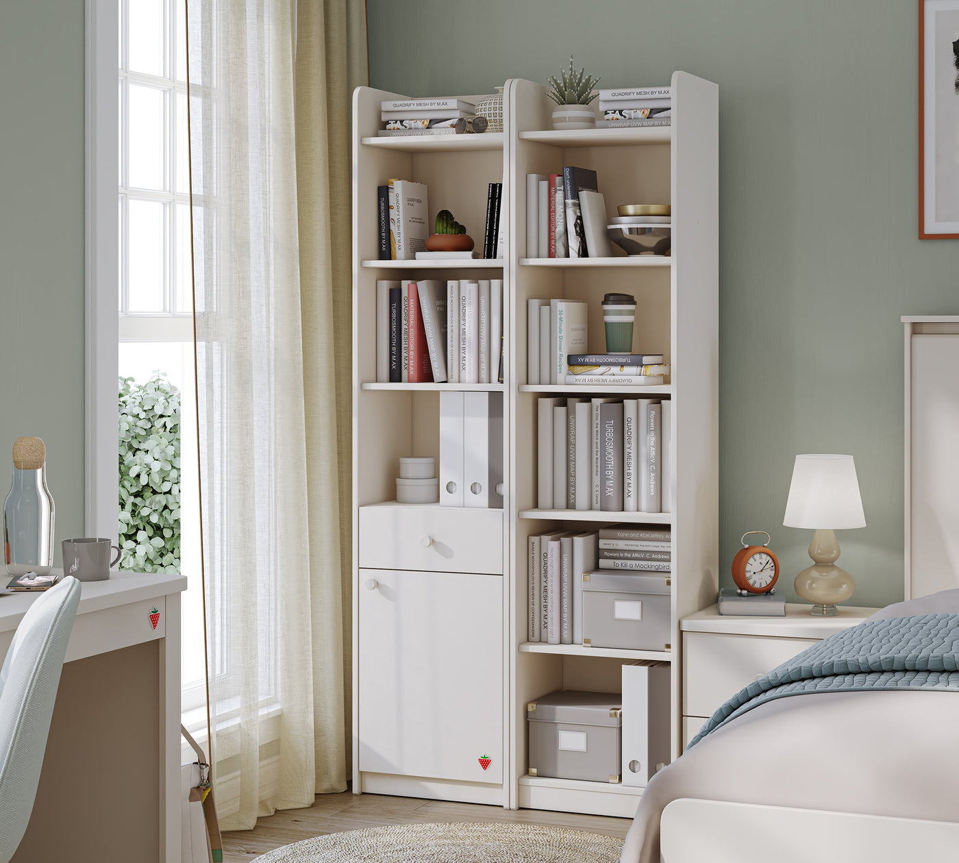 Varia Cream Bookcase Without Door
