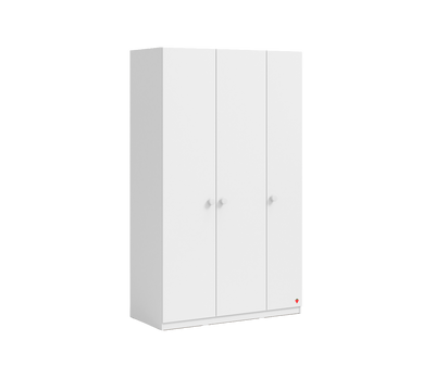 Varia White 3 Doors Line Wardrobe