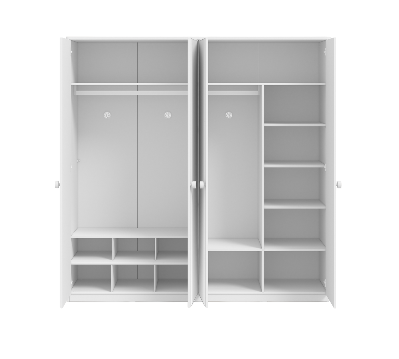 Varia White 4 Doors Wardrobe