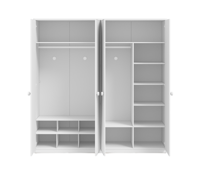 Varia White 4 Doors Wardrobe