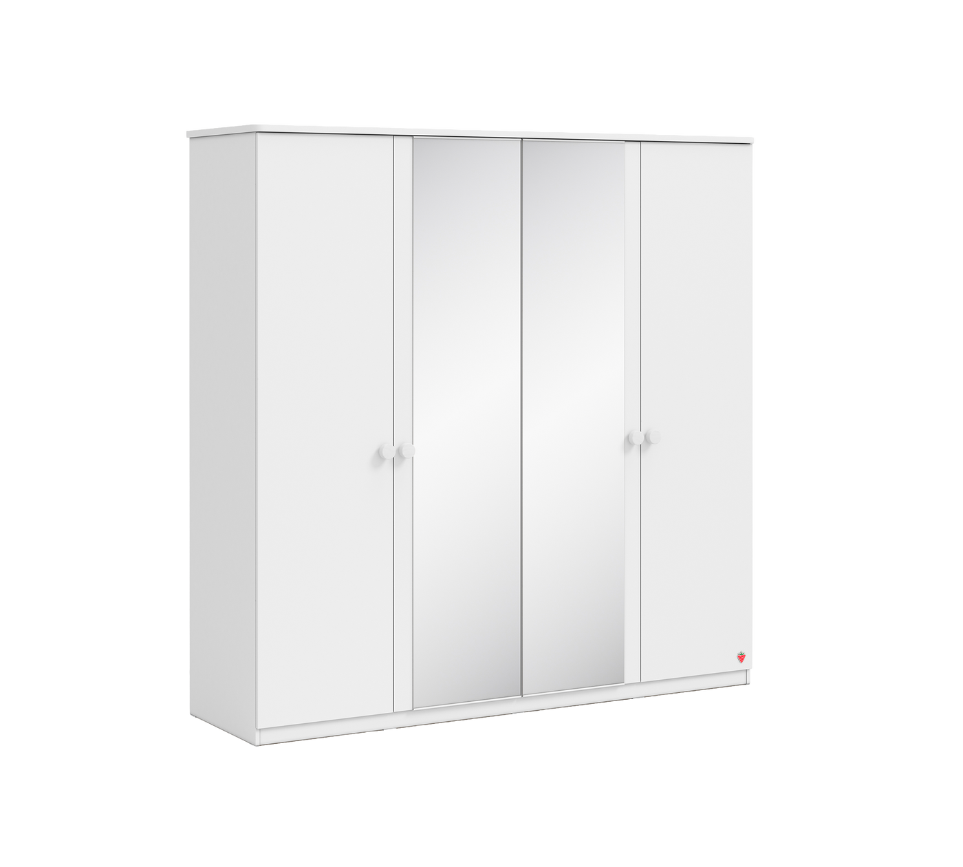 Varia White 4 Doors Wardrobe