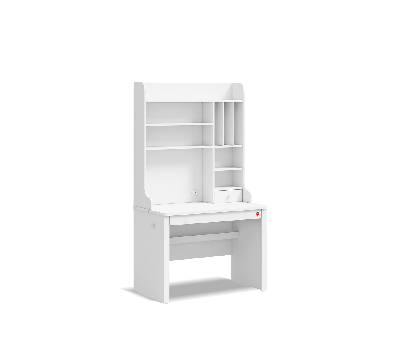 Varia White Small Study Desk (With Tall Study Unit)
