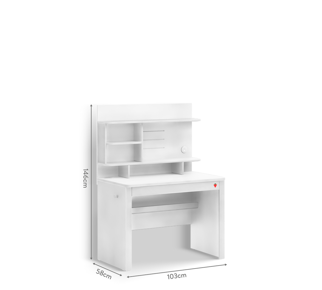 Varia White Narrow Study Desk (Alçak Çalışma Üniteli) – Cilek World