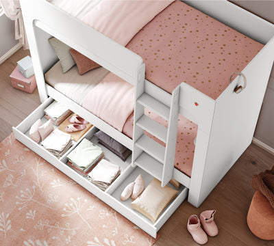 Varia White Small Bunk Bed (90x200 cm)
