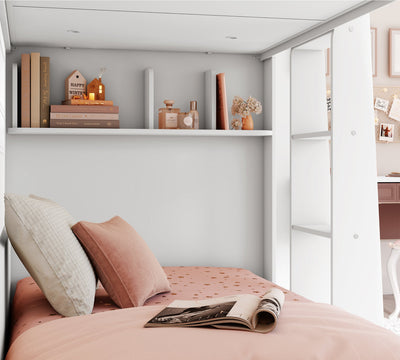 Varia White Small Bunk Bed (90x200 cm)