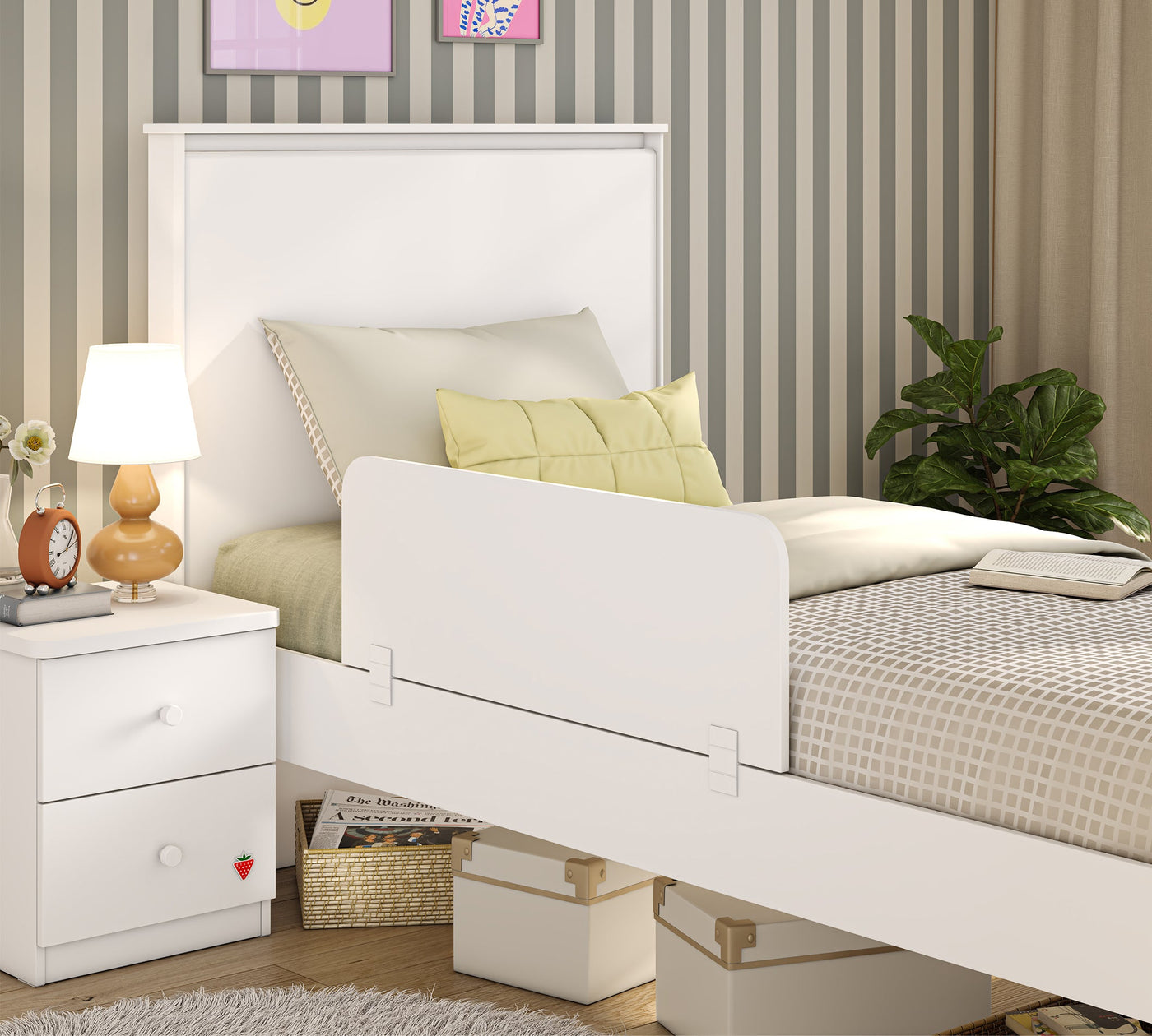 Varia White Nightstand
