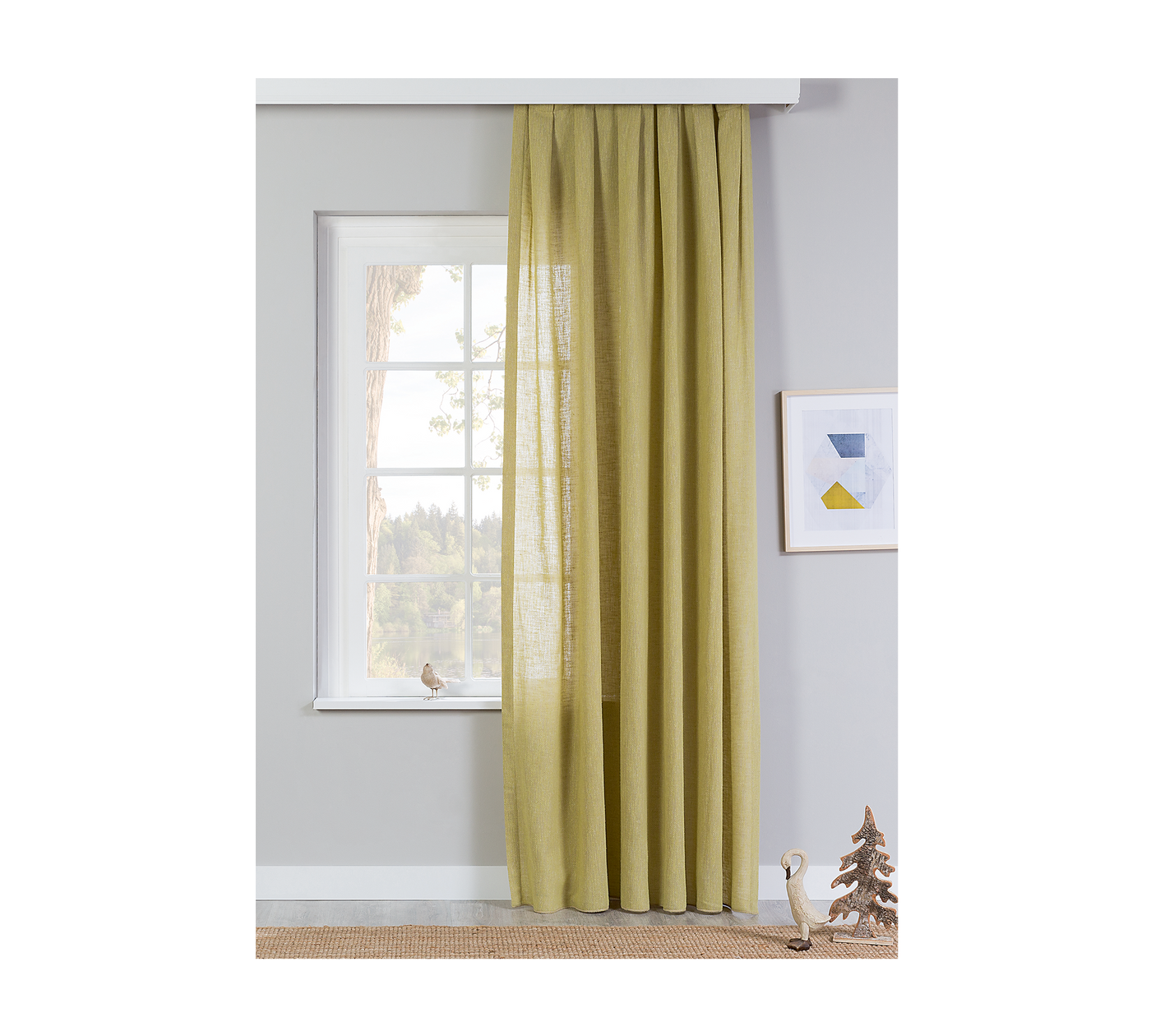 Dressy Background Curtain Mustard (100x260 cm)