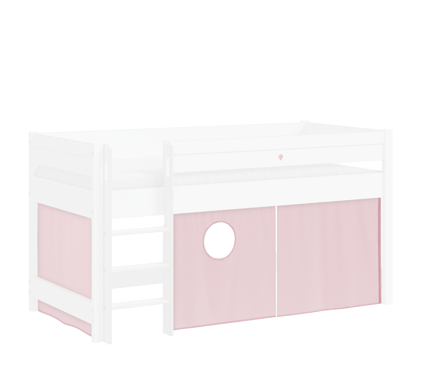 Montes Vorhang-Sett für Halbhohes Bett (Rosa)