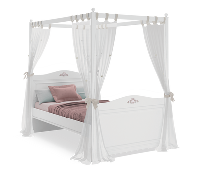 Rustic White Canopy Sheer