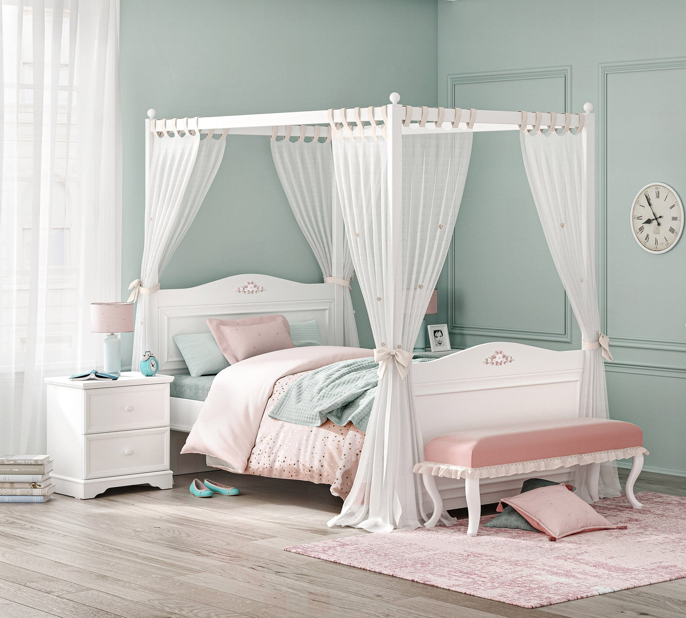 White Translucent Canopy Rustic White Canopy Sheer – Cilek World