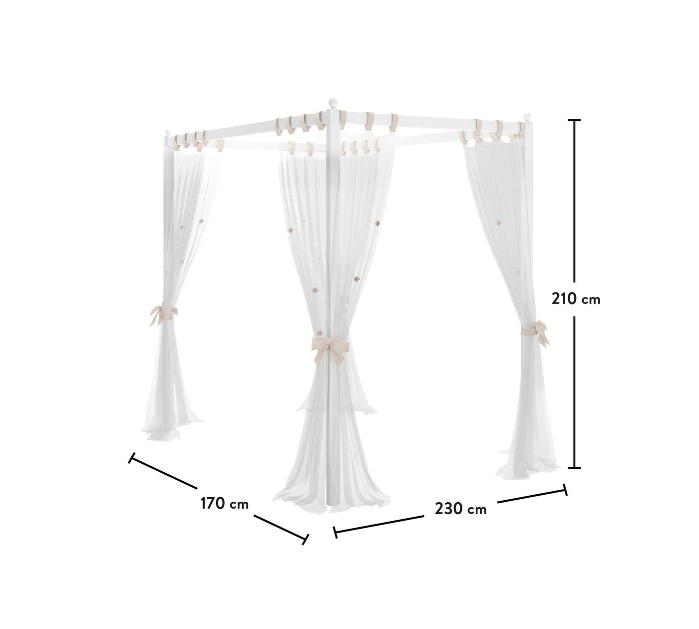 Rustic White Canopy Sheer