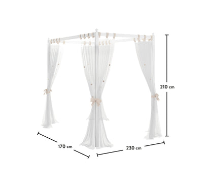 Rustic White Canopy Sheer