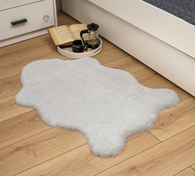 Faux Lambskin Rug Grey