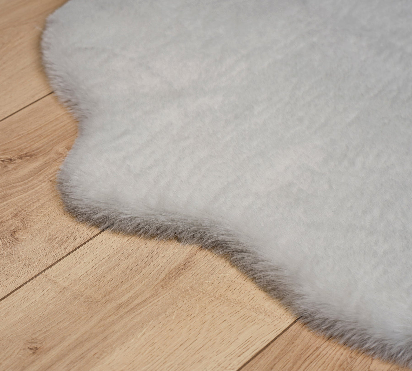 Faux Lambskin Rug Grey