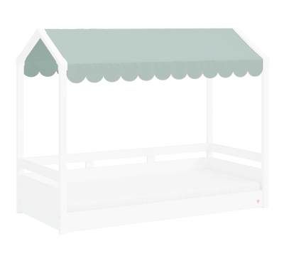 Montes Bettzelt für Hausbett mit Dach (Grün)