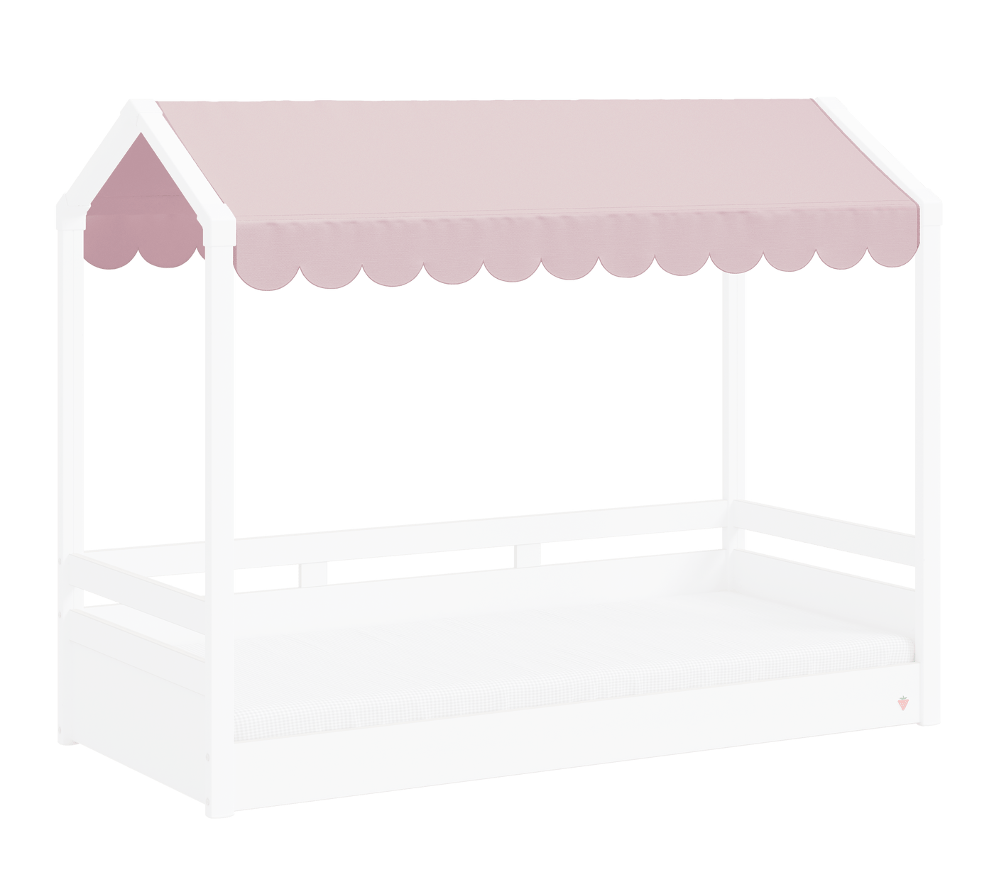 Montes Bettzelt für Hausbett mit Dach (Rosa)