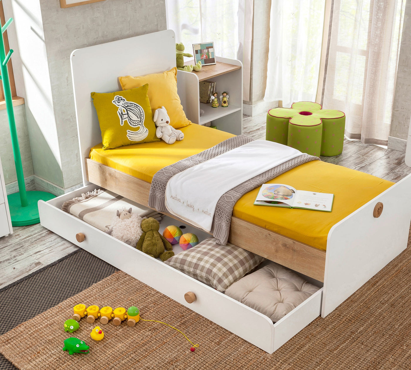 Natura Baby Sl Convertible Baby Bed (With Parent Bed) (80x180 cm)