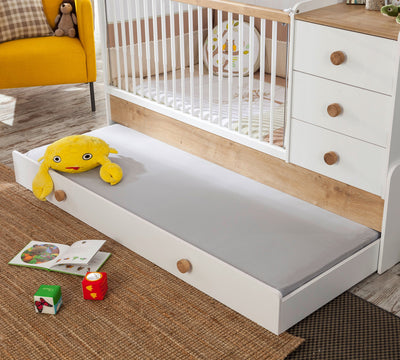 Natura Baby Sl سرير - أطفال صغار قابل للتكبير (مع سرير للأبوين) (80x180 سم)