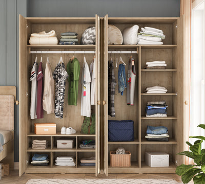 Mocha 4 Doors Wardrobe