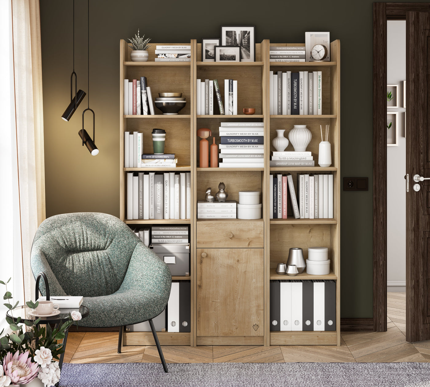 Mocha Çekmeceli مكتبة