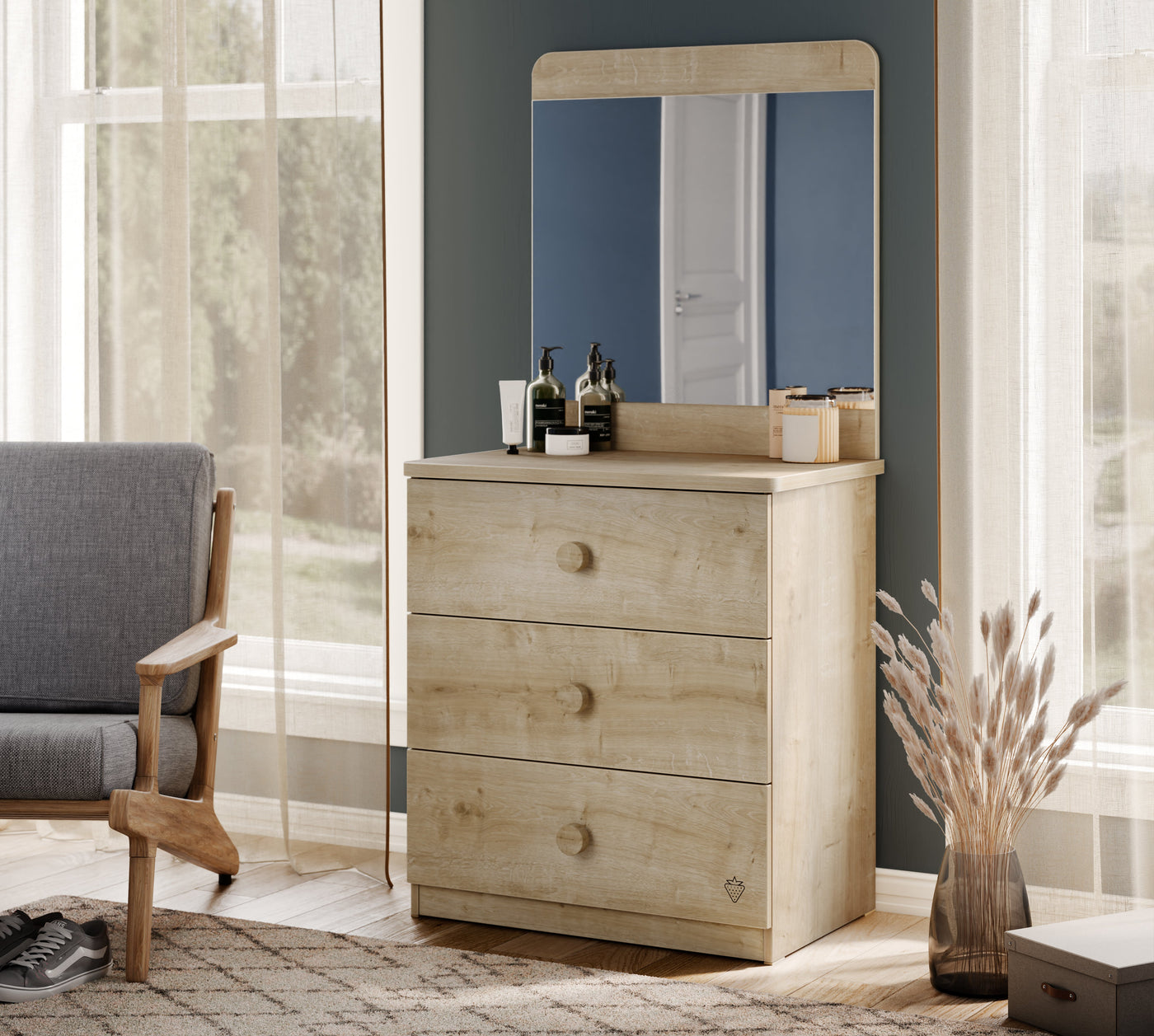 Mocha مرآةlı تسريحة