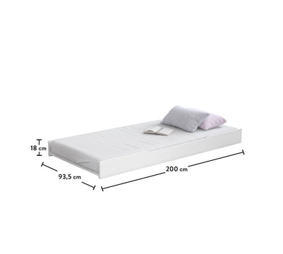 КРОВАТЬ ВЫДВИЖНАЯ ДЛЯ ДИВАНА WHITE (90x200 см)