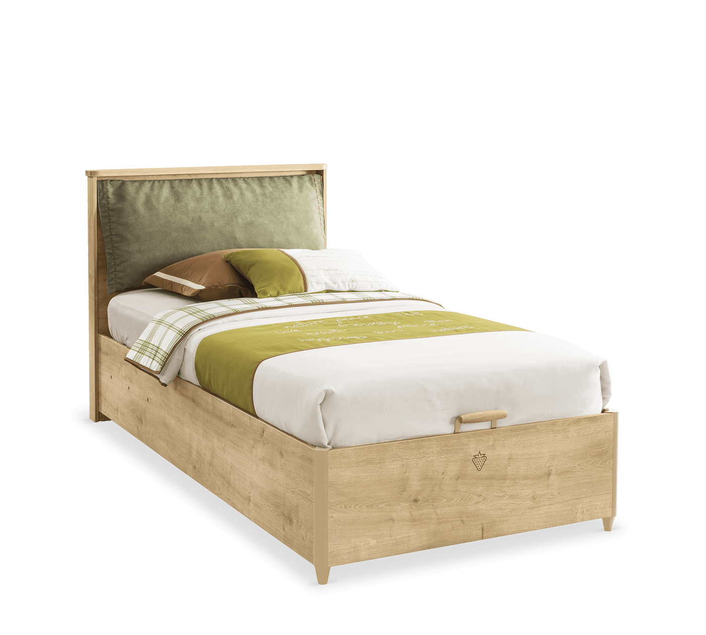 Mocha Bed Bed With Base (100x200 cm)