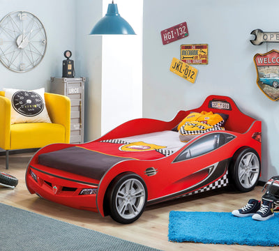 RACECUP, سرير سيارة أحمر (90X190 سم)